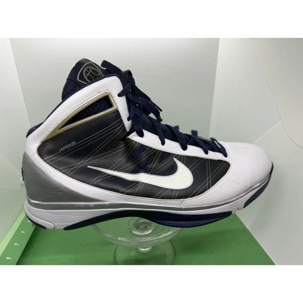 Nike Hyperize Navy White Basketball Shoes 367181-115 US Size 16